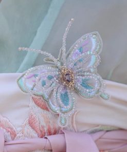 Elegant Chinese-Style Butterfly Beaded Hairpin for Women - Fresh Hanfu Hair Accessory with Fairy-Like Tang Style Charm