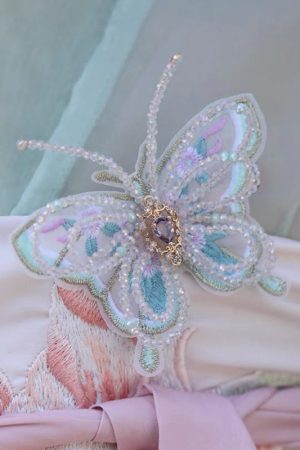 Elegant Chinese-Style Butterfly Beaded Hairpin for Women - Fresh Hanfu Hair Accessory with Fairy-Like Tang Style Charm