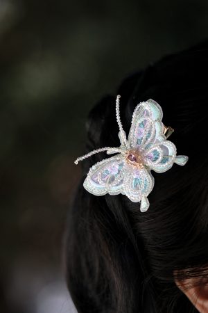 Elegant Chinese-Style Butterfly Beaded Hairpin for Women - Fresh Hanfu Hair Accessory with Fairy-Like Tang Style Charm