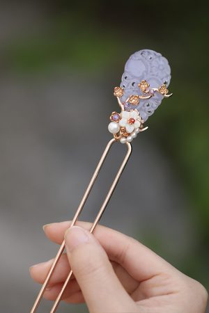 Elegant Chinese-Style Hairpin for Updo, Minimalist National Style Accessories, Luxurious Song Dynasty Hanfu Hair Ornament