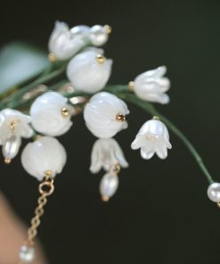 Elegant Chinese Style Lily of the Valley Hairpin - High-End Qipao Accessory, Ancient Hanfu Super Fairy Headwear Side Clip for Women