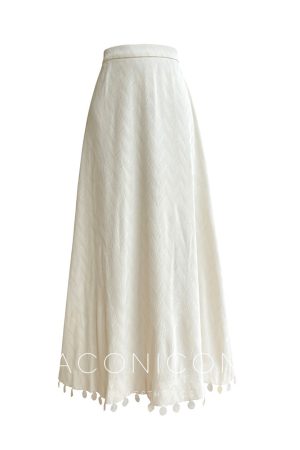 Elegant Commuter Sleeveless Top & Loose Shell Skirt Set - Cloud Sea Wind Bell Vacation Style Outfit for Effortless 90s-Inspired Fashion
