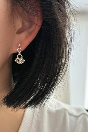 Elegant Floating French Fireworks Cluster Earrings for Women, Delicate 925 Silver Accessories, High-End Fashion Jewelry