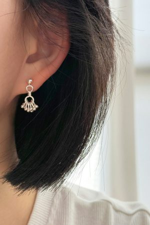 Elegant Floating French Fireworks Cluster Earrings for Women, Delicate 925 Silver Accessories, High-End Fashion Jewelry