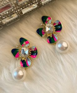 Elegant Floral Drop Earrings - Unique Niche Design for Women, Trendy Autumn/Winter 2025 Fashion Accessories