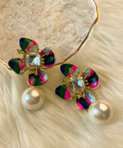 Elegant Floral Drop Earrings - Unique Niche Design for Women, Trendy Autumn/Winter 2025 Fashion Accessories