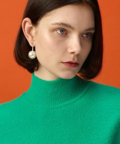 Elegant French Retro Pearl Pendant Earrings with Diamond-Inlaid Sparkling Chain - High-End Luxury Fashion Jewelry