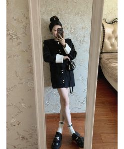 Elegant French-Style Mid-Length Woolen Coat for Women - High-End, Loose-Fitting, Slimming, Thick Winter Overcoat