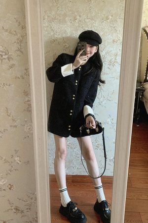 Elegant French-Style Mid-Length Woolen Coat for Women - High-End, Loose-Fitting, Slimming, Thick Winter Overcoat