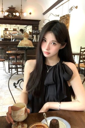 Elegant French-Style Silk Neck-Tie Sleeveless Bow Top - Loose Slim-Fit Summer Shirt