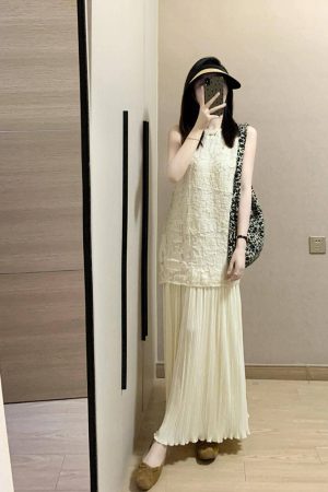 Elegant French-Style Two-Piece Halter Dress Set for Women, High-End Summer Vacation Long Skirt Outfit