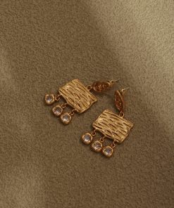 Elegant French Tassel Earrings in Titanium Steel with Zircon Detail - Exotic Small Niche Ear Accessories for a Chic Look