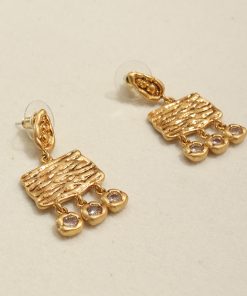 Elegant French Tassel Earrings in Titanium Steel with Zircon Detail - Exotic Small Niche Ear Accessories for a Chic Look