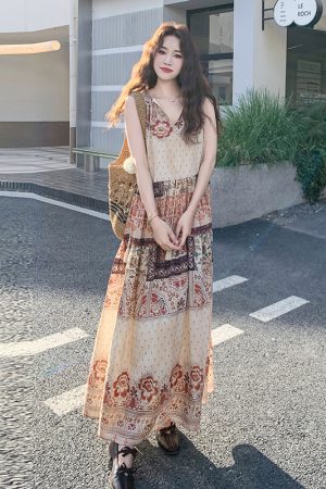Elegant French Vintage Dress for May Day Outings - Stylish Cut with Classy Temperament, Perfect for 90s and Y2K Fashion Lovers