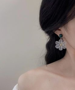 Elegant Frosted Transparent Flower Earrings for Women - Super Fairy Sweet Studs, 2025 New Trendy Jewelry