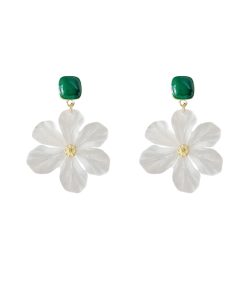 Elegant Frosted Transparent Flower Earrings for Women - Super Fairy Sweet Studs, 2025 New Trendy Jewelry