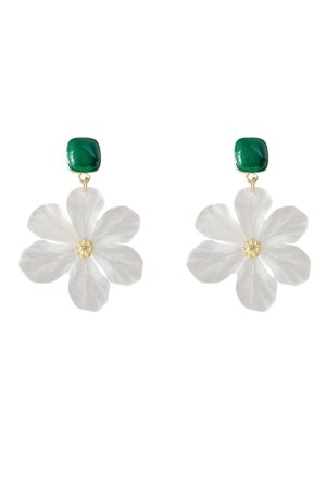 Elegant Frosted Transparent Flower Earrings for Women - Super Fairy Sweet Studs, 2025 New Trendy Jewelry