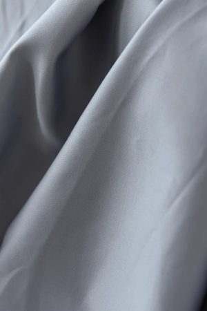 Elegant Gray 60s Pure Cotton Satin Bedding Set - Solid Color 4-Piece for Double Beds - Luxurious Comfort