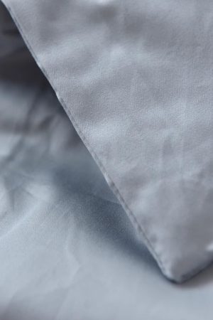 Elegant Gray 60s Pure Cotton Satin Bedding Set - Solid Color 4-Piece for Double Beds - Luxurious Comfort