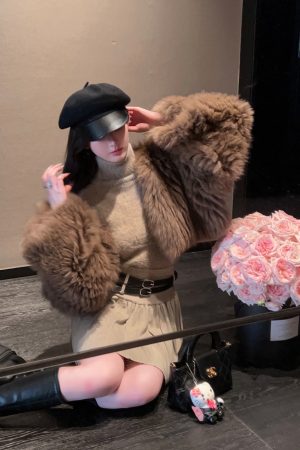 Elegant High Waist Pleated Skirt for Women - Stretch Knitted A-Line Short Skirt with Double Waistbands for Autumn Winter Fashion
