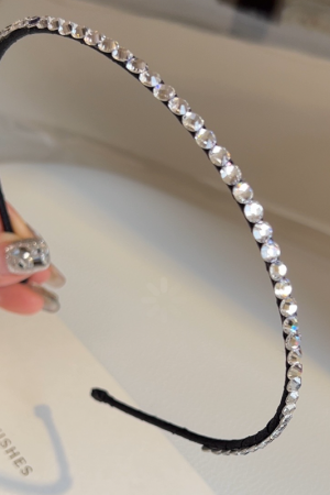 Elegant Korean Crystal Diamond Hairband for Women - Versatile Thin Style Simple Hair Accessory for Outings