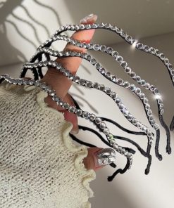 Elegant Korean Crystal Diamond Hairband for Women - Versatile Thin Style Simple Hair Accessory for Outings