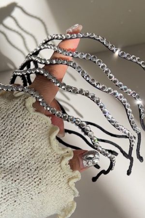 Elegant Korean Crystal Diamond Hairband for Women - Versatile Thin Style Simple Hair Accessory for Outings