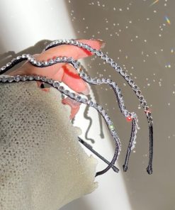 Elegant Korean Crystal Diamond Hairband for Women - Versatile Thin Style Simple Hair Accessory for Outings