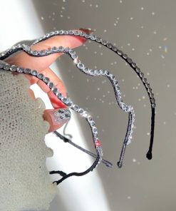 Elegant Korean Crystal Diamond Hairband for Women - Versatile Thin Style Simple Hair Accessory for Outings