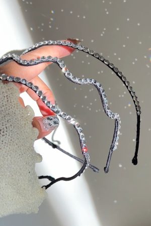 Elegant Korean Crystal Diamond Hairband for Women - Versatile Thin Style Simple Hair Accessory for Outings