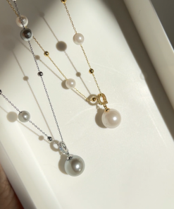 Elegant Korean Double Pearl Necklace for Women - Light Luxury Clavicle Chain, High-End Quality, Trendy Neck Accessory