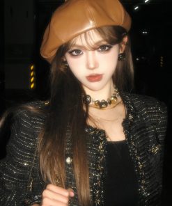 Elegant Lady's Two-Piece Fragrance Wind Suit - High-End Bookish Temperament Outfit for Spring and Autumn Socialites