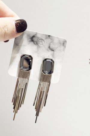 Elegant Light Luxury Diamond-Inlaid Multi-Layer Irregular Tassel S925 Silver Needle Stud Earrings for Versatile Style