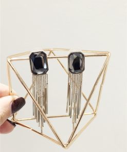 Elegant Light Luxury Diamond-Inlaid Multi-Layer Irregular Tassel S925 Silver Needle Stud Earrings for Versatile Style