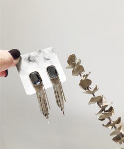 Elegant Light Luxury Diamond-Inlaid Multi-Layer Irregular Tassel S925 Silver Needle Stud Earrings for Versatile Style