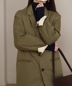 Elegant Long White Goose Down Coat with Suit Collar - Versatile Mid-Length Commuter Jacket for Chic Winter Style