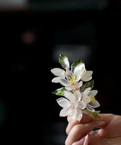 Elegant Magnolia Flower Hairpin - Ancient Style Hair Accessories for Qipao & Hanfu, Daily Dress Ornaments, Classical Side Clip