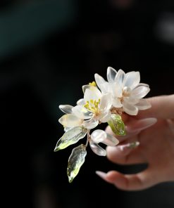 Elegant Magnolia Flower Hairpin - Ancient Style Hair Accessories for Qipao & Hanfu, Daily Dress Ornaments, Classical Side Clip