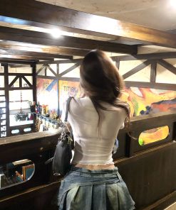 Elegant Mesh Lace T-Shirt for Women - Cute Short Sleeve Summer Top with Waist-Defining Slim Fit - Perfect for Y2K and Korean Style Fashion