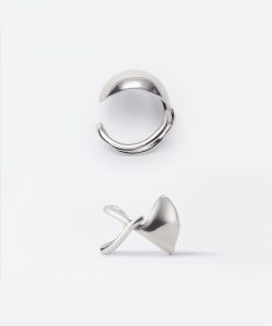 Elegant Minimalist Half-Spherical Ring - Exaggerated Design for Versatile Old Money Style, European and American Fashion