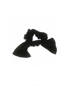 Elegant Minimalist Solid Color Bow Pleated Hair Tie - High-End Fabric Rubber Band for Chic Hairstyles - 2025 Style