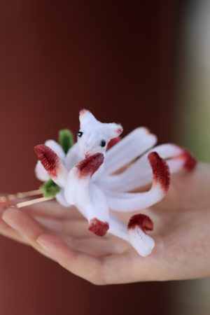 Elegant Nine-Tailed Fox U-Shaped Hairpin for Qipao Updo - High-End Ancient Style Accessory for Hanfu and Vintage Looks