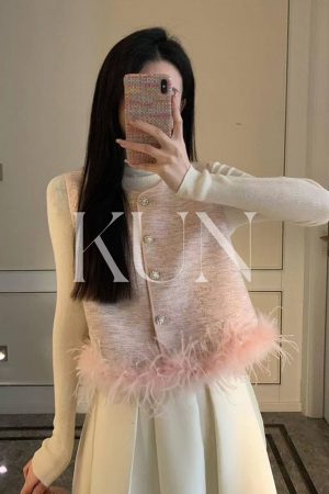 Elegant Patchwork Vest Jacket for Women - Sleeveless Short Style, Spring 2025 Fashion, Chic Layering Piece