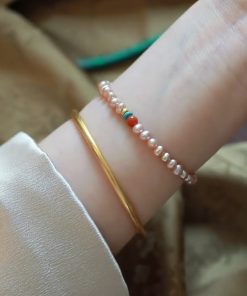 Elegant Powder Purple Pearl Necklace - High-End Retro Chinese Style Neck Chain and Bracelet for Women