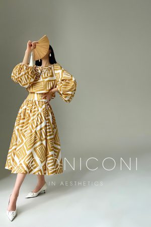 Elegant Printed Long Dress with French V-neck, Imitation Linen, Autumn Style, Vacation Ready, Boho Chic, Perfect for 90s Inspired Looks