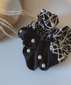 Elegant Retro Pearl Hair Tie Ponytail Holder for Women - Simple French Korean Hair Accessories for High Ponytail Styles