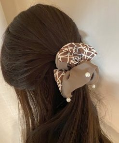 Elegant Retro Pearl Hair Tie Ponytail Holder for Women - Simple French Korean Hair Accessories for High Ponytail Styles