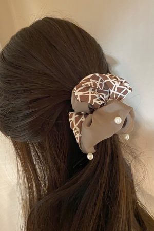Elegant Retro Pearl Hair Tie Ponytail Holder for Women - Simple French Korean Hair Accessories for High Ponytail Styles