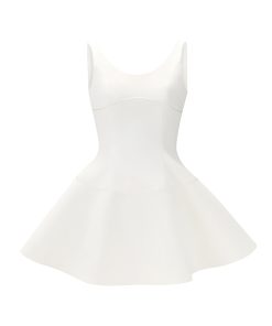 Elegant Satin Ribbon Umbrella Skirt Dress with U-Shaped Straps, Waist-Cinching Puff Princess Design for Women - Y2K Fashion