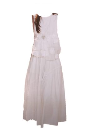 Elegant Summer Two-Piece Set with Petal Sleeveless Top and Skirt - High-End Fashion for a Chic Look